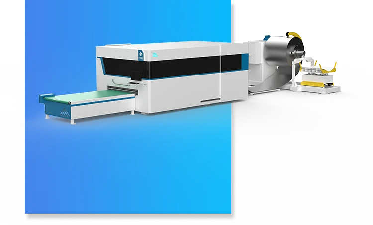 Laser cutting production line for steel cabinets